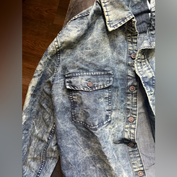 Denim Button Down Size Small - Picture 2 of 3